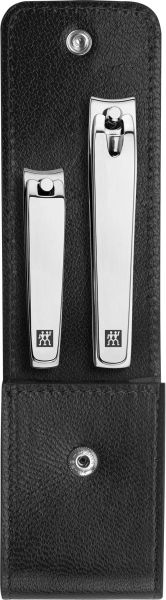 ZWILLING Classic INOX Nagelknipser Set 2tlg. im Lederetui schwarz 85mm + 65mm Maniküre Pediküre
