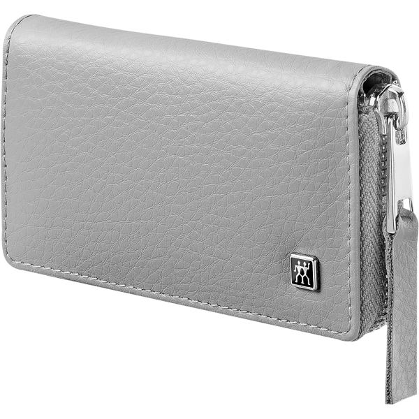 Zwilling Premium Maniküre Set 3 tlg. vegan, grau veganen Apfelleder-Etui