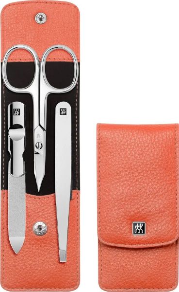 ZWILLING Maniküre Pediküre Set 3tlg. mit Kombinagelschere, Coral, Promoset