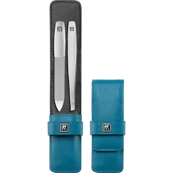 ZWILLING Hochwertige Maniküre Pediküre Set 2tlg., Petrol, Promoset