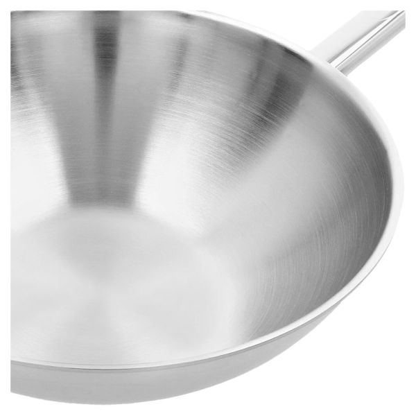 Demeyere Apollo 7 Wok flacher Boden 26 cm, 18/10 Edelstahl 7-Schicht-Material