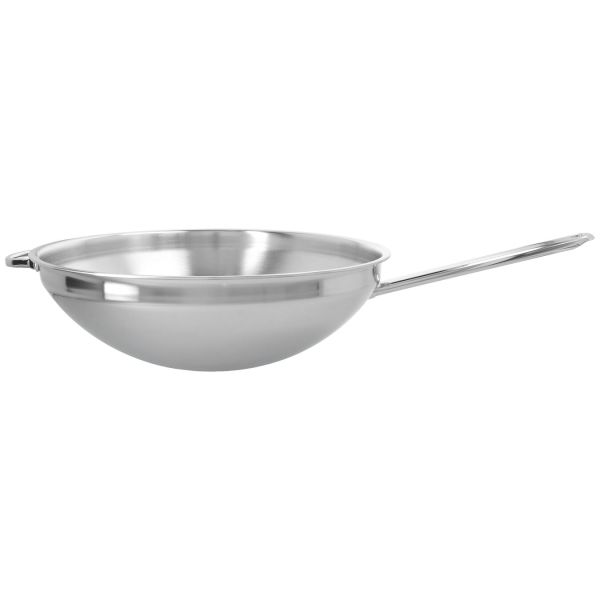 Demeyere Apollo 7 Wok flacher Boden 36 cm, 18/10 Edelstahl 7-Schicht-Material