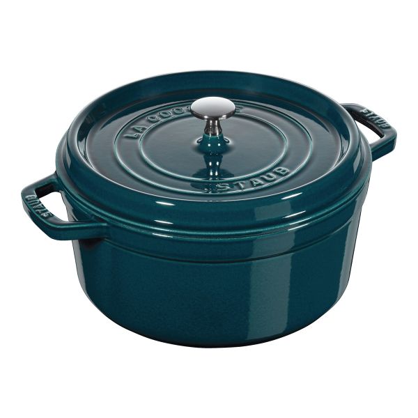 Staub La Cocotte Töpfe und Pfannen Cocotte, 28 cm | La-Mer | rund | Gusseisen
