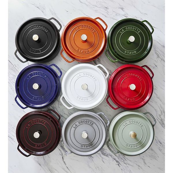 Staub La Cocotte Cocotte, 28 cm Kirsch-Rot rund Gusseisen Kirsch-Rot