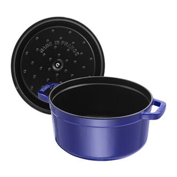 Staub La Cocotte Cocotte, 28 cm Dunkelblau rund Gusseisen Dunkelblau