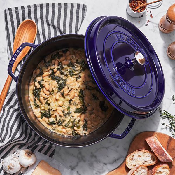 Staub La Cocotte Cocotte, 28 cm Dunkelblau rund Gusseisen Dunkelblau
