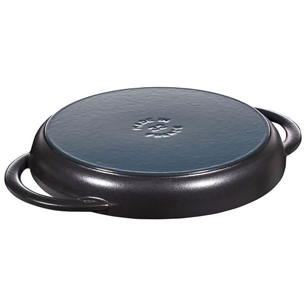 Staub Grill Pans Pure Grill, 23 cm rund Gusseisen Schwarz