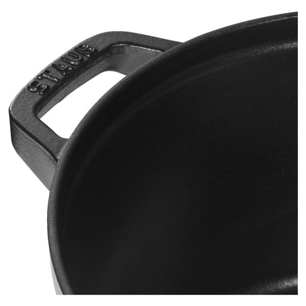 Staub La Cocotte Kochtopfset, 2-tlg rund Gusseisen Schwarz Kochtopf Topf