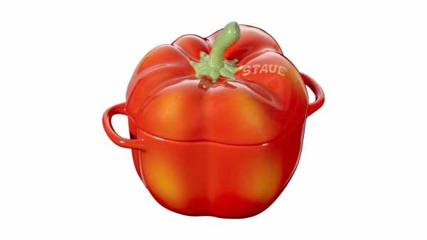 STAUB 4er Set Paprika Cocotte 0.5qt / 0.47 l Ceramic Keramik Auflaufform