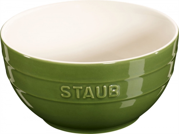 Staub Keramik 6 er Set Schale Schüssel Desertschale, groß basilikumgrün 17 cm Ceramic