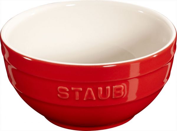 Staub Keramik 6 er Set Schale Schüssel Desertschale, klein kirschrot 12 cm Ceramic