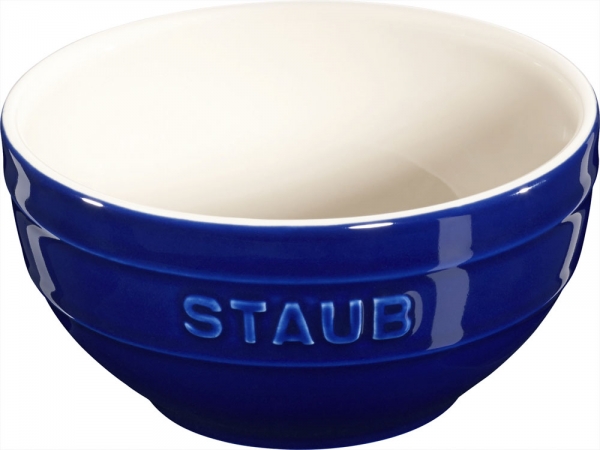 Staub Keramik 6 er Set Schale Schüssel Desertschale, klein dunkelblau 12 cm Ceramic