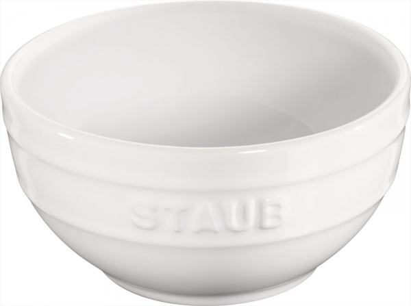 Staub Keramik 6 er Set Schale Schüssel Desertschale, klein weiß 12 cm Ceramic