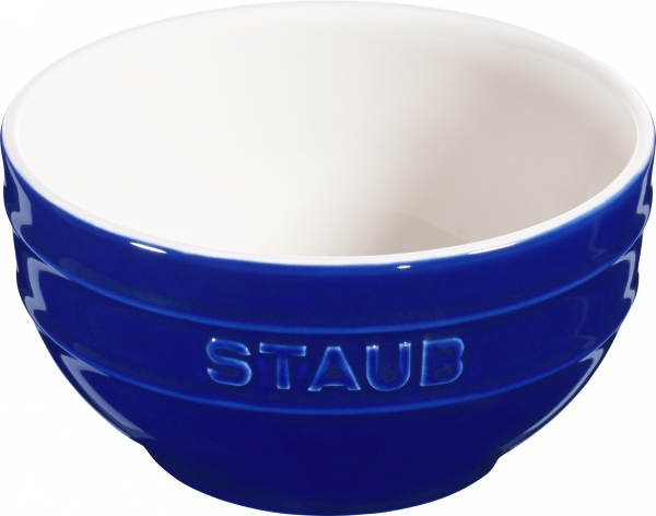 6er Set Staub Keramik Schüssel Schale Obstschüssel rund Dunkelblau 14cm