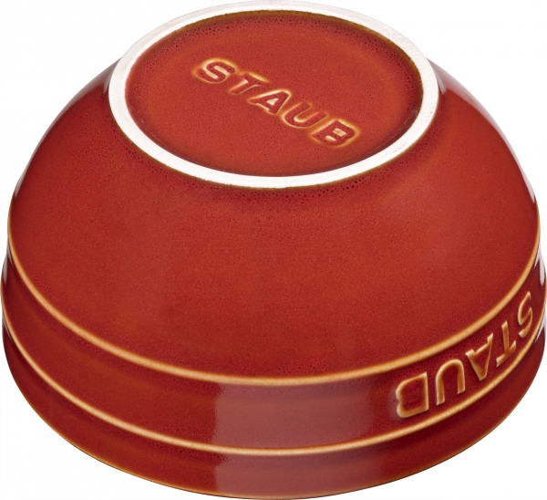 Staub Keramik 6er Set Obstschüssel Servierschüssel Rührschüssel, rund Kupferrot 14 cm