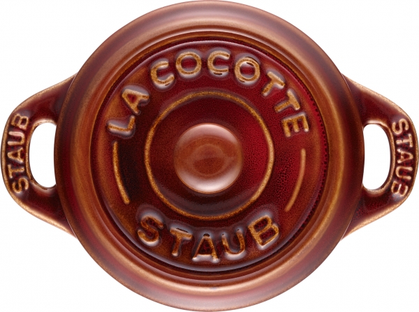 Staub Keramik 6er Set Dessertschale Auflaufform Mini Cocotte, rund Kupferrot 10 cm
