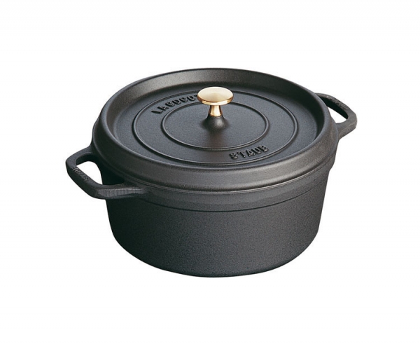 Staub Cocotte Bräter 10 cm schwarz rund