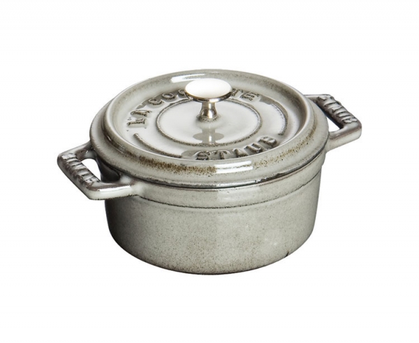 Staub Cocotte Bräter 24 cm grau rund