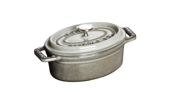 Staub Cocotte Bräter 33 cm grau oval