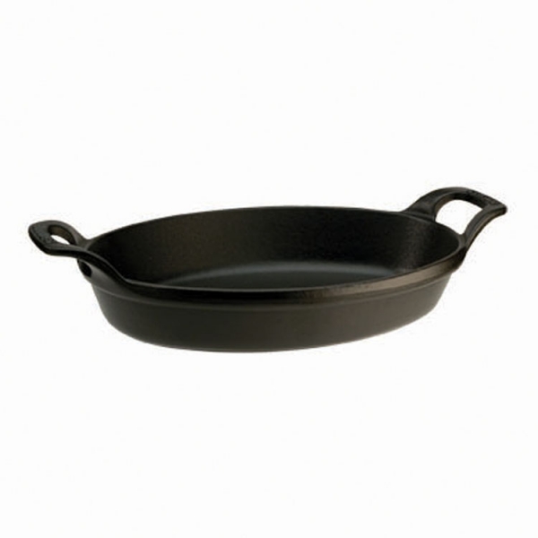 Staub Aufllaufform oval 28 cm schwarz