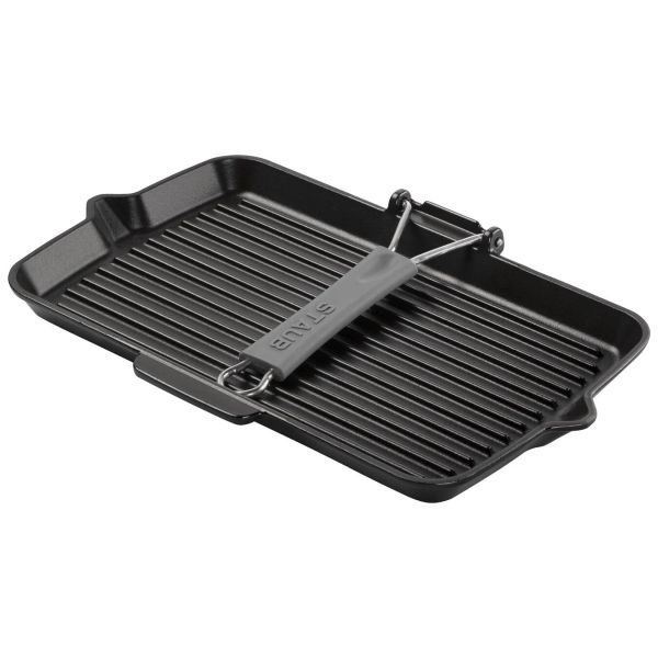 Staub Grill Pans Grillpfanne, 24 cm quadratisch Gusseisen Schwarz Schwarz