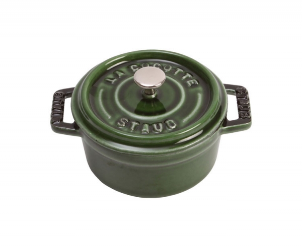 Staub Cocotte Bräter 28 cm basilikumgrün rund