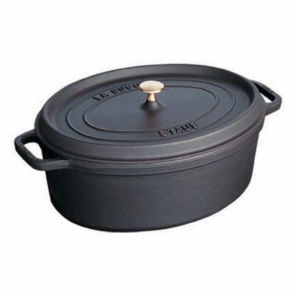 Staub Cocotte Bräter 37 cm schwarz oval