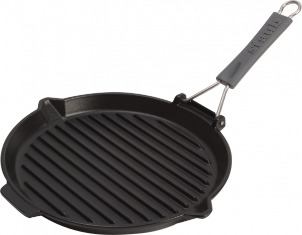 Staub Grill Grillpfanne Pfanne, rund Gusseisen Schwarz 27cm 10 5/8"