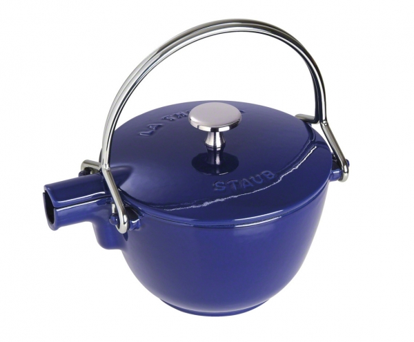 Staub Teekanne - Wasserkessel, rund Dunkelblau 16,5 cm 1,15 l