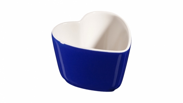 Staub Keramik XS 2er Set  Mini Förmchen Ramekin Dessertschale Dunkelblau 8 cm