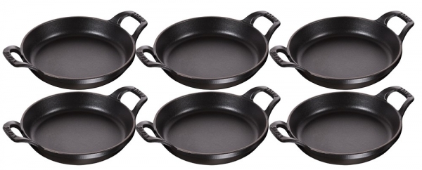 6er Set Staub Stapelbare Auflaufform, rund 16cm