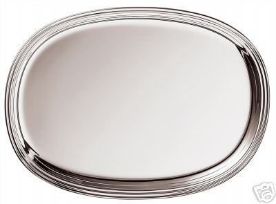 Wilkens Edles Serviertablett Tablet AMBASSADOR Maße 39x29 cm, versilbert , Filetrand gepraegt