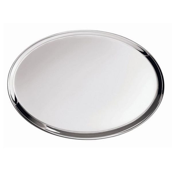Wilkens Edles Serviertablett SILHOUETTE Tablett Maß 21x15 cm, versilbert , Rand geboerdelt