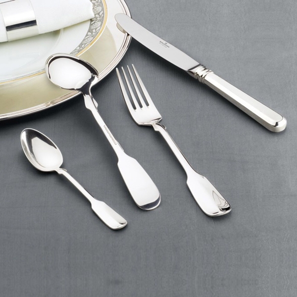 Wilkens Silberbesteck Set 30-teilig Königsspaten in 925 Sterlingsilber