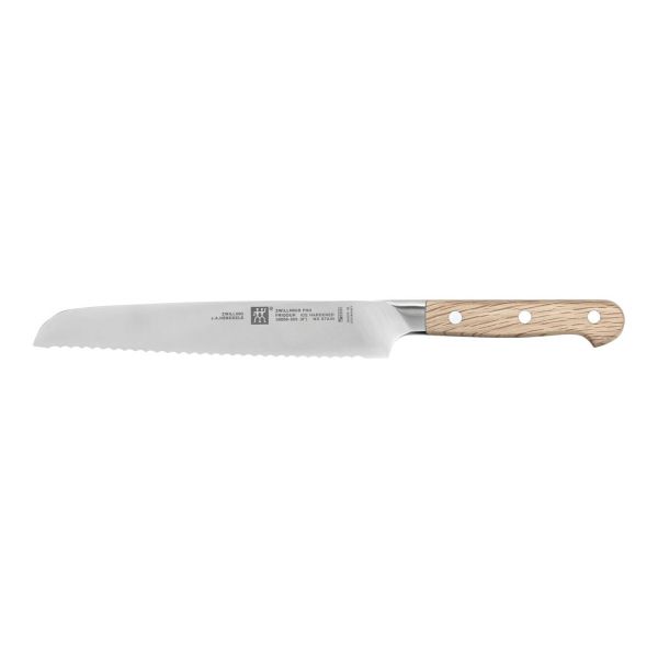 ZWILLING Pro Wood Brotmesser Küchenmesser Messer 20 cm, Wellenschliff