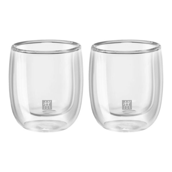 ZWILLING Sorrento Doppelwandiges Glas, Espresso, 80 ml / 2-tlg hochwertiges Borosilikatglas