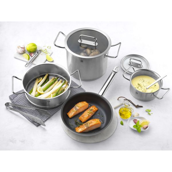 ZWILLING ProBratpfanne 28 cm, 18/10 Edelstahl, Silber-Schwarz Geeignet für alle Herdarten