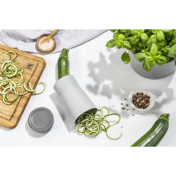 ZWILLING Z-Cut Spiralschneider Grau Multifunktionaler 4-in-1  Edelstahlklingen