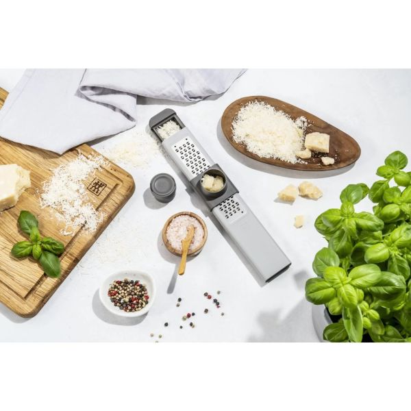 ZWILLING Z-Cut Feinreibe Grau 3-in-1-Multifunktionsreibe Spülmaschinengeeignet