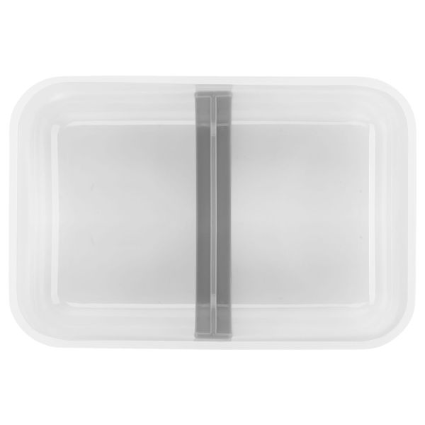 ZWILLING Fresh & Save Vakuum Lunchbox Set, L flach / 6-tlg, Kunststoff, Semitransparent-Grau