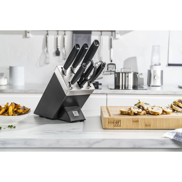 ZWILLING All * Star Messerblockset mit KiS Technologie 7-tlg, Anthrazit Eisgehärtet