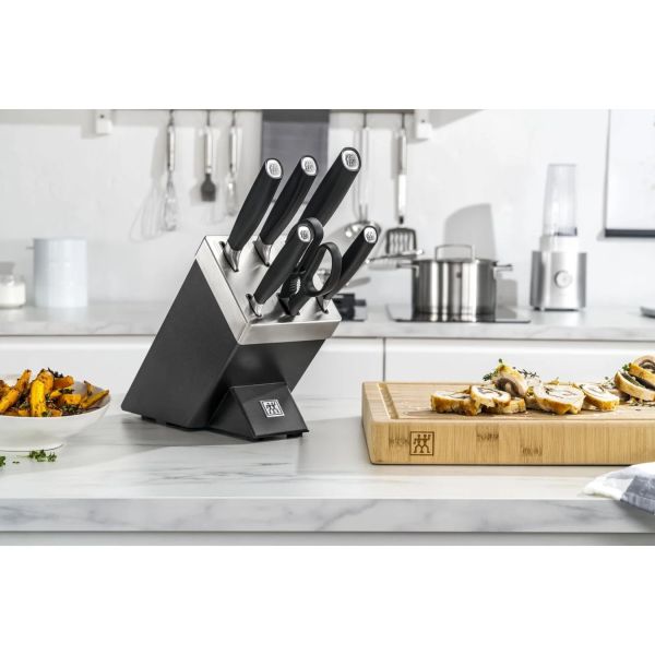 ZWILLING All * Star Messerblockset mit KiS Technologie 7-tlg, Anthrazit Eisgehärtet