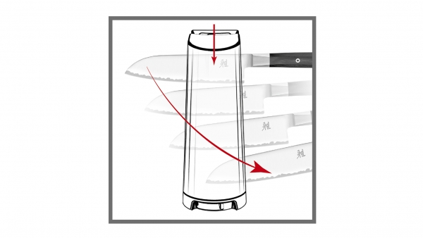 ZWILLING V-Edge Keramik-Schleifleisten  Messerschärfer 8 cm professionelles Nachschärfen