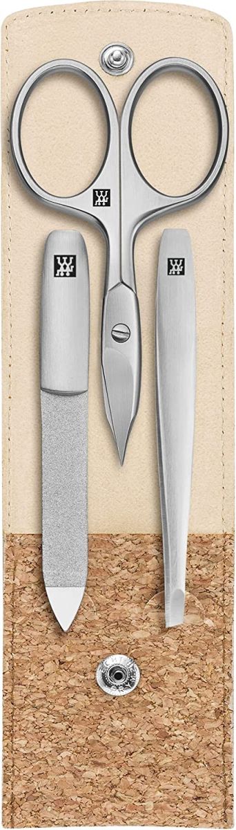 ZWILLING TWINOX Maniküre Premium Nagel-Set 3-teilig, Pediküre Pflege für  Hände und Füße in Reisegröße, Kork Edition, Beige