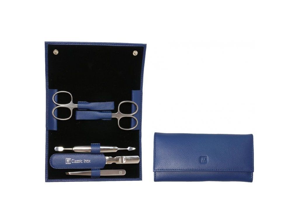 Etui Leder ZWILLING INOX 5-tlg. Manicure CLASSIC blue