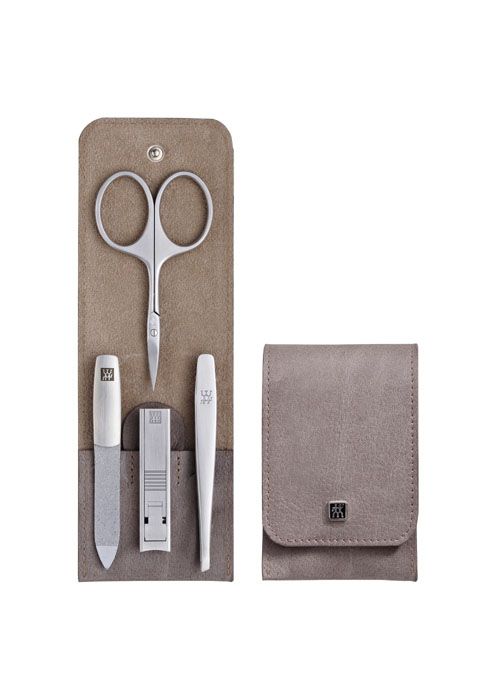 Zwilling TWINOX Taupe Manicure Etui Nagelpflege Taschen-Etui, Rindleder,  taupe,