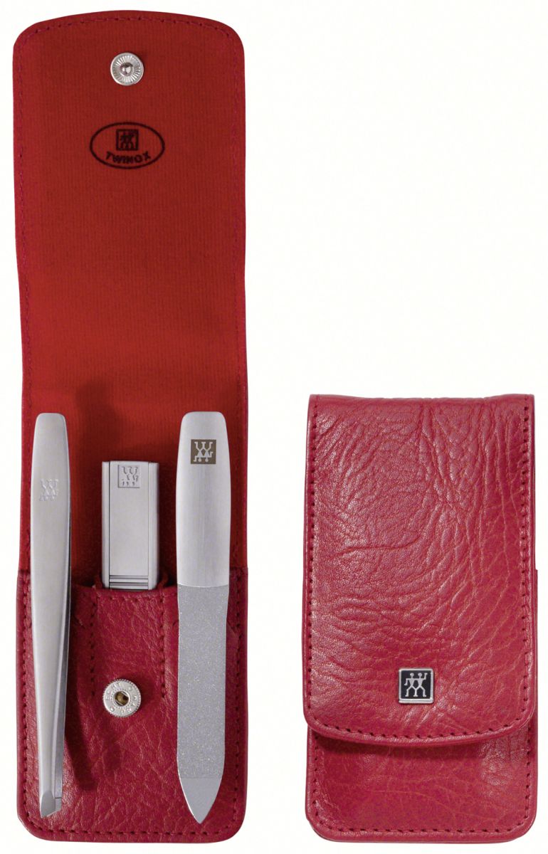 Etui Zwilling rot Taschenetui 3-tlg. Twinox Manicure