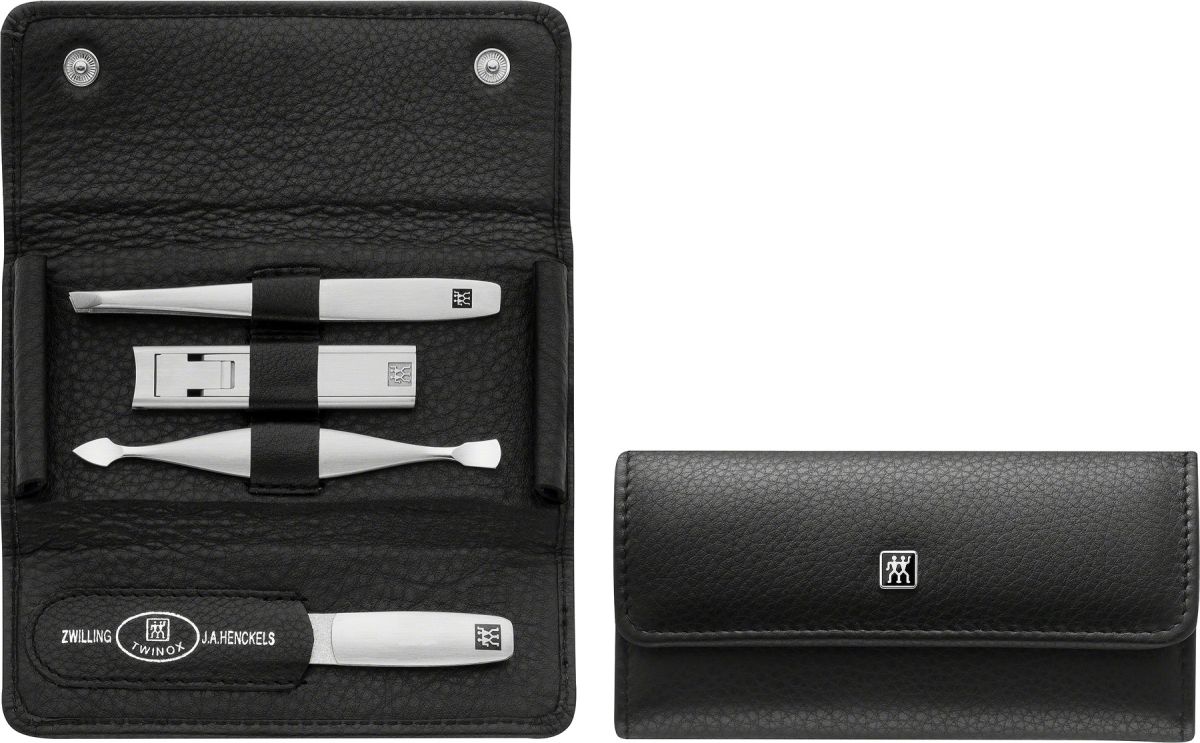 ZWILLING J.A. HENCKELS ZWILLING TWINOX Taschen Etui 4-tlg., schwarz Manicure  Nagelplfege