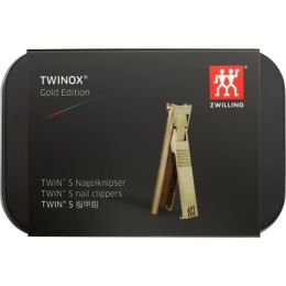 ZWILLING TWIN S Nagelknipser mit Metallbox, gold mattiertr Manicure Nagelplfege