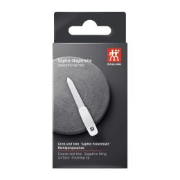 ZWILLING Saphir-Nagelfeile 90mm, weiß grob- und feinkörnigen Feilenflächen